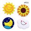 4PCS PVC Soft Plastic Color Printing Three-Dimensional Plant Food Cartoon Home Decor Fridge Magnet Refrigerator Decoration Gift
