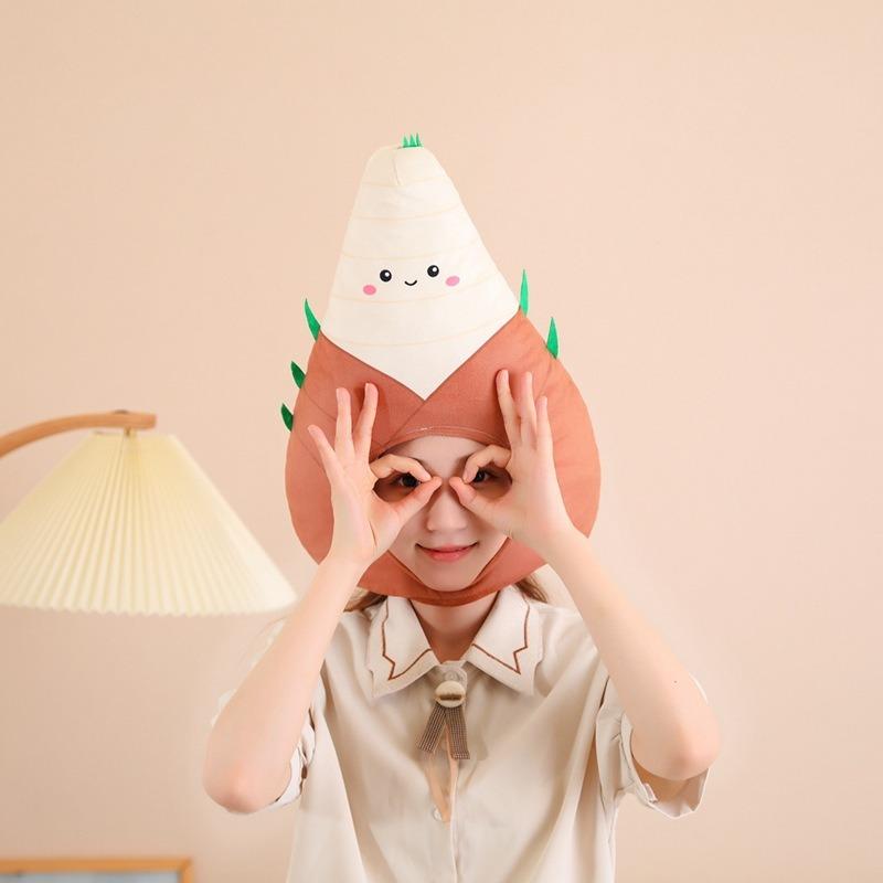 New Bamboo Shoot Headgear, Hat, Photo Props, Photo Props, Cartoon Headgear, Performance Props
