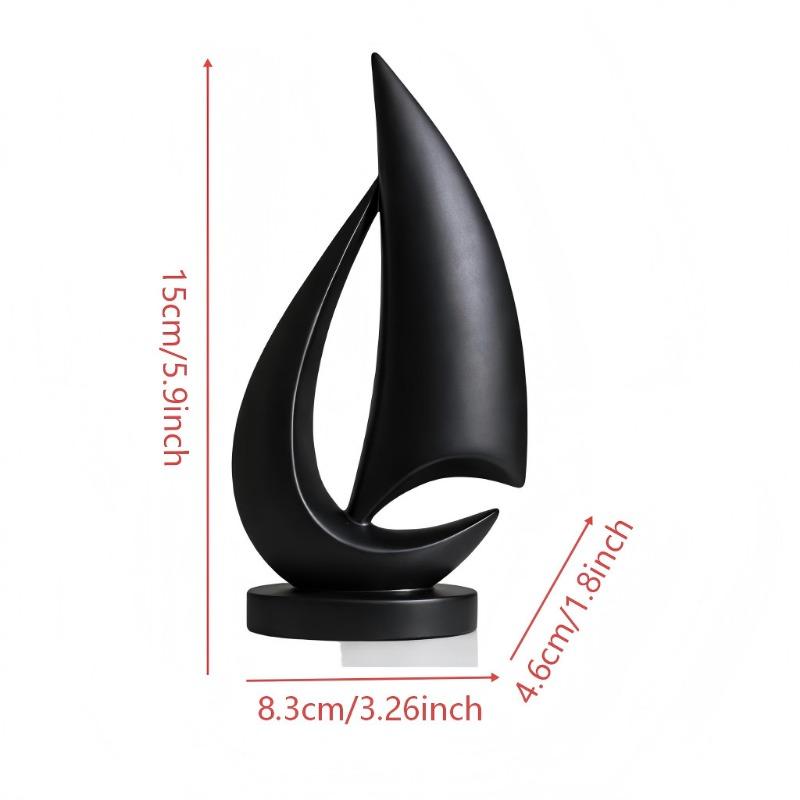 1PC explosive 3D printing modern Nordic wind sailing boat sculpture simple abstract living room entrance desktop light luxury ornament