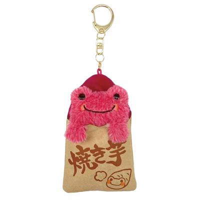 Nakajima Corporation Plush Toy, Pickles the Frog, Sweet Potato and Chestnut Mascot, 12cm H X 7cm W X 4cm D
