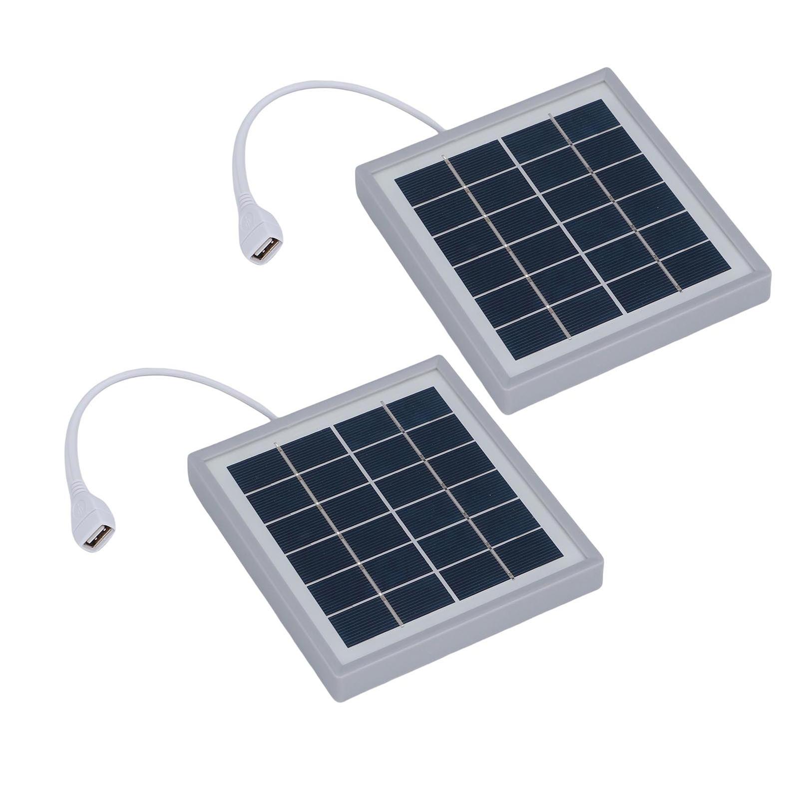 Double 5W Solar Charging Panel Strong Monocrystalline Silicon Small Solar Charges for Hiking Backpacking Emergency белый
