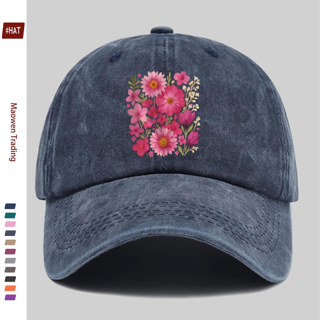 Pc Floral Pattern Printed Baseball Cap Fashion Casual Printed Design Golf Hat Home Leisure Decor Hat Comfortable Lightweight