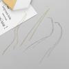 Minimalism Stainless Steel Linear Tassel Drop Earrings for Women Chic Gold Color Super Long Earrings Elegant Party Jewelry Gifts