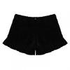 Girls Velvet Ruffled Casual Shorts