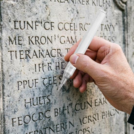 Touch Up Pen for Tombstone Restoration Precision Tip Monument Restoration Marker Waterproof Weather-Resistant Stone Pen Fast-Drying for Stone Memorial
