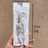 Movable Human Skeleton Pendant Punk Style Gothic Keychain Novelty Skull Keychain  Halloween