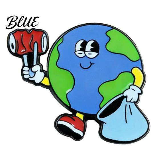 Environmental Awareness Pin Earth Enamel Lapel Pin Protecting The Metal