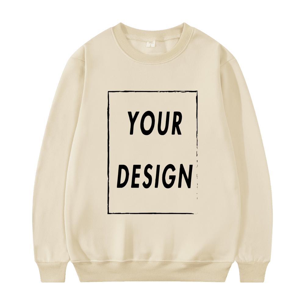 2025 New Unisex Hatless Sweatshirt Customize Your Logo Crew Neck Sweater Fashion Men's Women's Casual Sweater