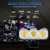 Super Bright 3Lens Headlight White Yellow RGB Driving Fog Lamp  Car  Accessorie