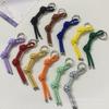 New DIY Leather Keychain Pendant Niche Simple Candy Color Leather Rope Woven Bag Pendant Is Versatile and Casual