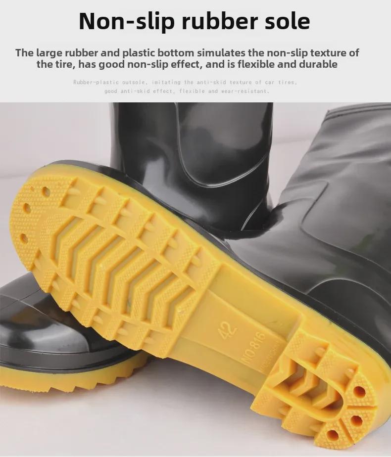 Herren Mid-High Rutschfeste Wasserdichte Arbeitsstiefel