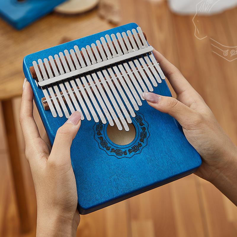 Hluru 21 Toetsen 17 Toetsen Kalimba Japanse Esdoorn Hout Kalimba Met Klankgat Mbira Voor Beginner Muziekinstrument