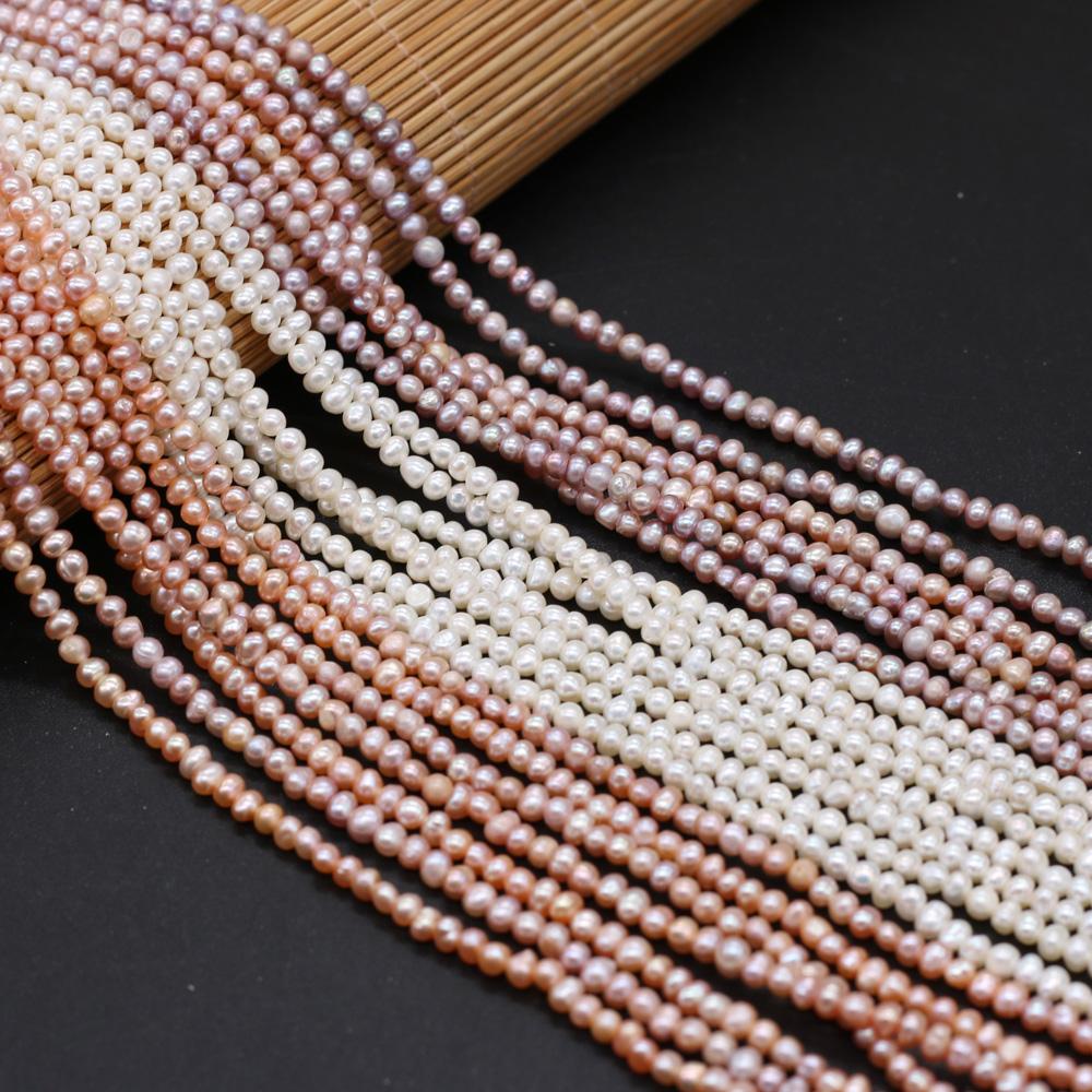 Colorful Pearl 3-3.5mm Oval Beads For Jewelry Making DIY Bracelet Earrings Necklace Accessory