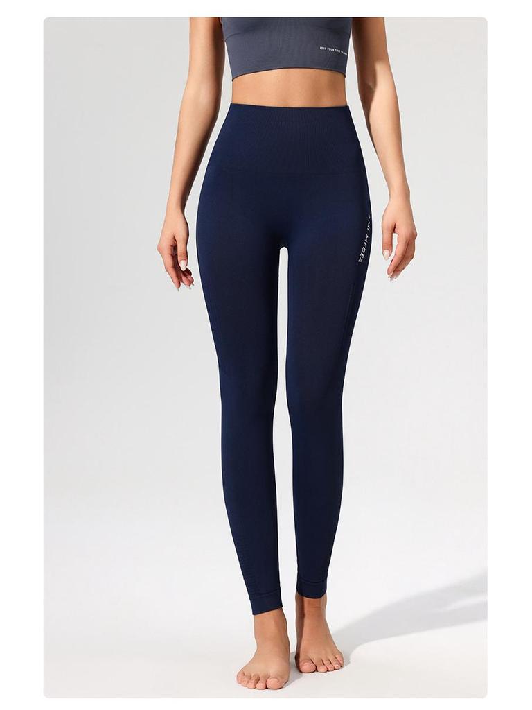 Seamless High Waist Women's Sports Leggings - Peach Lift Tummy Control for Running and Yoga