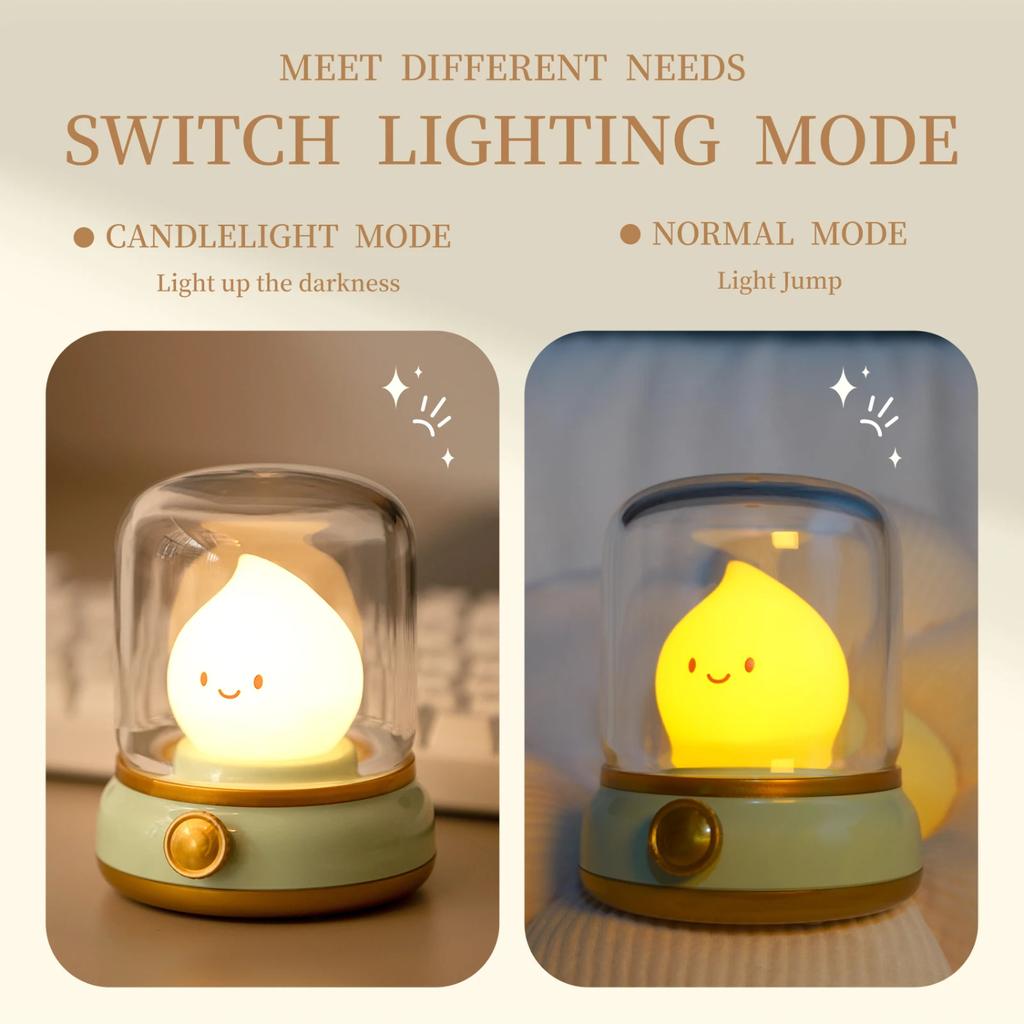 New Mini Desktop  Cute Night Lamp Creative USB Rechargeable Portable Cartoon Table Lamp  Coffee   Decor Hotel Bedroom