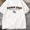 Tortured Poets Tshirt Down Bad Crying At The Gym Graphic T Shirts Women Summer Workout T Shirt