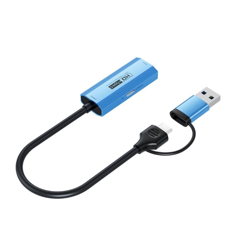 1080P Video Capture Device With USB And USB C Interfaces 4K30Hz Video Adapter For Clear 1080P Clear Video