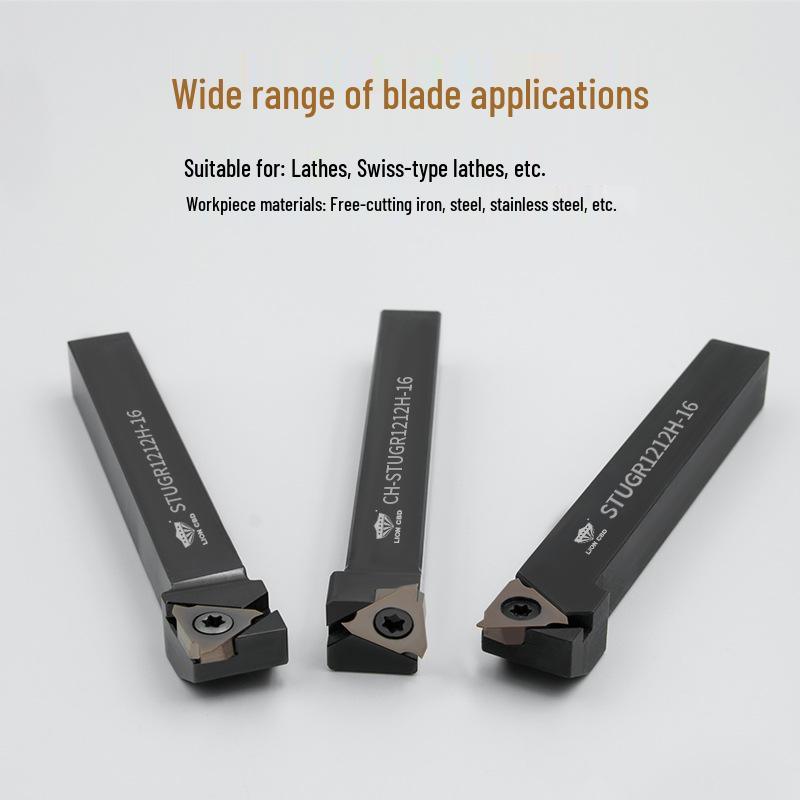 CNC TGF32R Triangular Groove Insert: Precision Circlip Grooving Tool for Swiss-Type Lathes