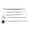5pcs Teeth Cleaning Tools Stainless Steel Tooth Tartar Scraper Oral Care Tool with 2 Mouth Mirror 2