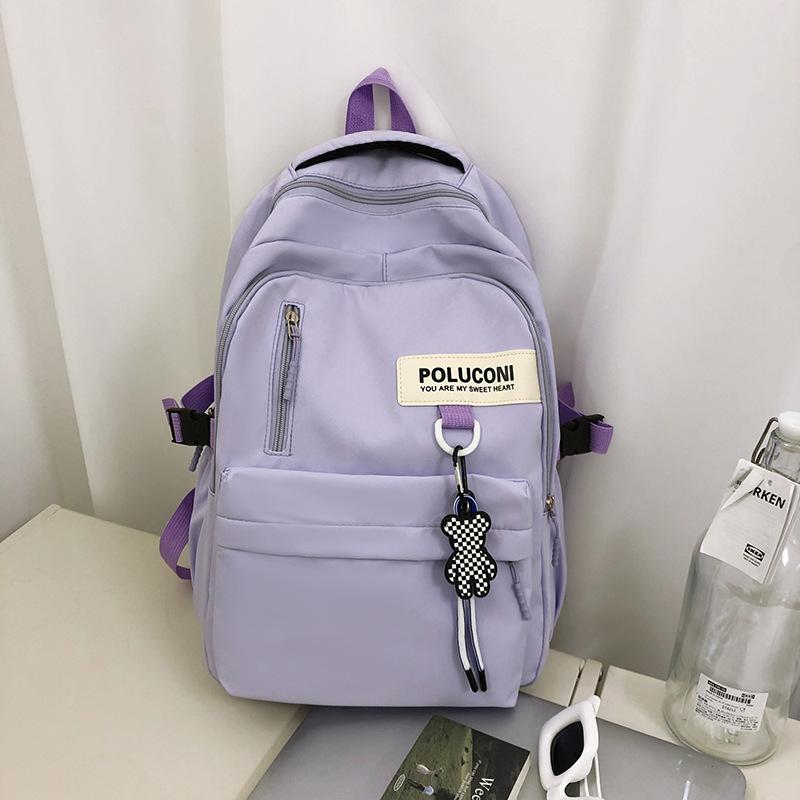 Schoolbag backpack, Korean style simple casual new model for middle and high school students, large capacity laptop backpack for men and women