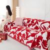 New Chinese Festive Red Rose Sofa Towel Cover Cloth Chenille Universal All-Inclusive Dustproof Sofa Cover Wedding Gift