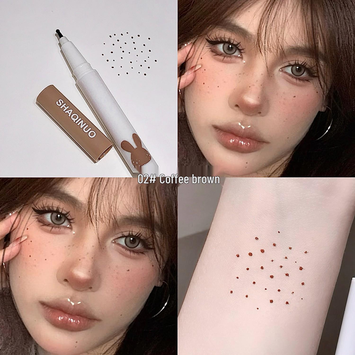 Натуральная ручка для веснушек от SHAQINUO: Реалистичная, водостойкая, простая в использовании подводка для глаз в европейском и американском стилях.
