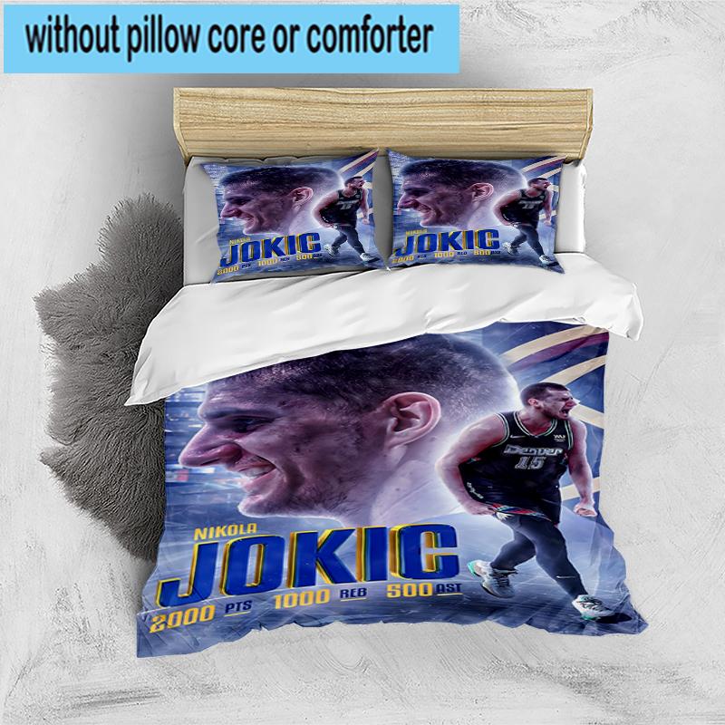 3PCS Jo-kic's Denver Dominance Bedding Set,Including 1pc Duvet Cover And 2pcs Pillowcases Perfect for Bedroom, Dormitory, Fan Christmas Gift