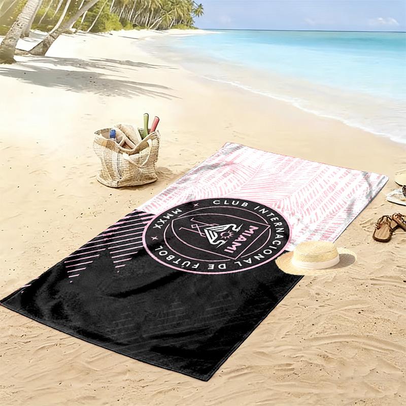 Inter Miami CF Print Strandlaken, Groot Zacht Sneldrogend Handdoek voor Strand Camping Zwemmen