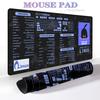LINUX Shortcut for Unix Programmer Pad Gaming XXL Nonslip Laptop Cute Cats Cartoon Desk Mats Keyboard Accessories Student Gifts