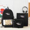 Vierteiliges Rucksack-Set Kinder-Schüler-Cartoon-Schultasche Damen Multifunktionaler Rucksack