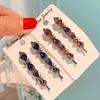 Stylish Minimalist Single Prong Crystal Frog Clip Elegant Side Hairpin Rhinestone Headpiece Women's Hairstyle Accessory for Festivals, Weddings, Parti
