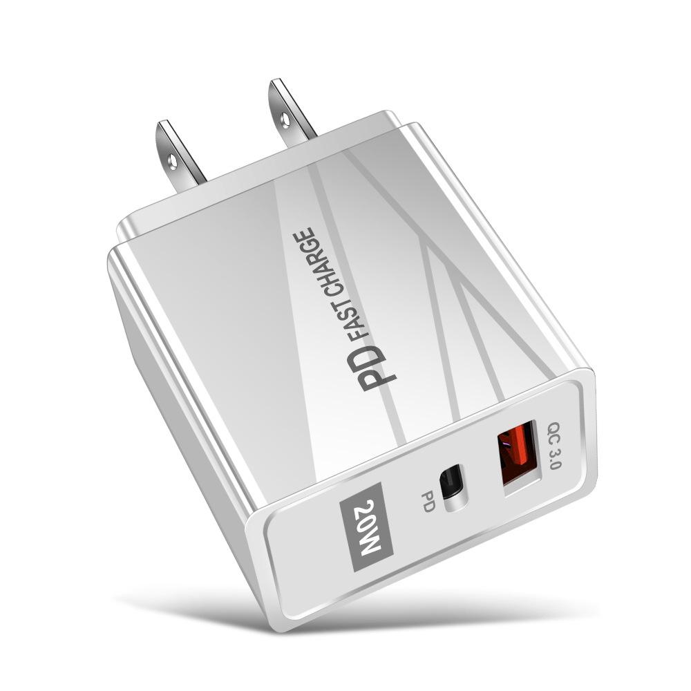 Dual USB Quick Charger - 5V/9V/12V, QC3.0+PD, EU/US Standards