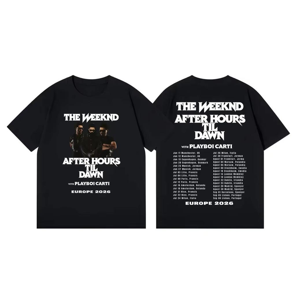 Vintage Hip Hop Short Sleeve TShirt The Weeknd After Hours Til Dawn 2026 Tour Printed Merch Unisex And Unisex Tshirt