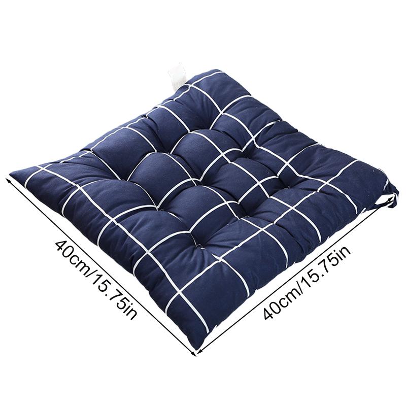 1Pc Student Fart Pad Winter Window Seat Cushion Warm Cotton Pad Thicken Cushion Office Supplies 40x40CM With Strap