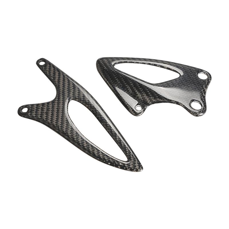 Kohlefaser-Fußpedal & Fersenschutz für Yamaha YZF-R1 / R1M 2020-2025, Motorrad-Fußrastenschutz
