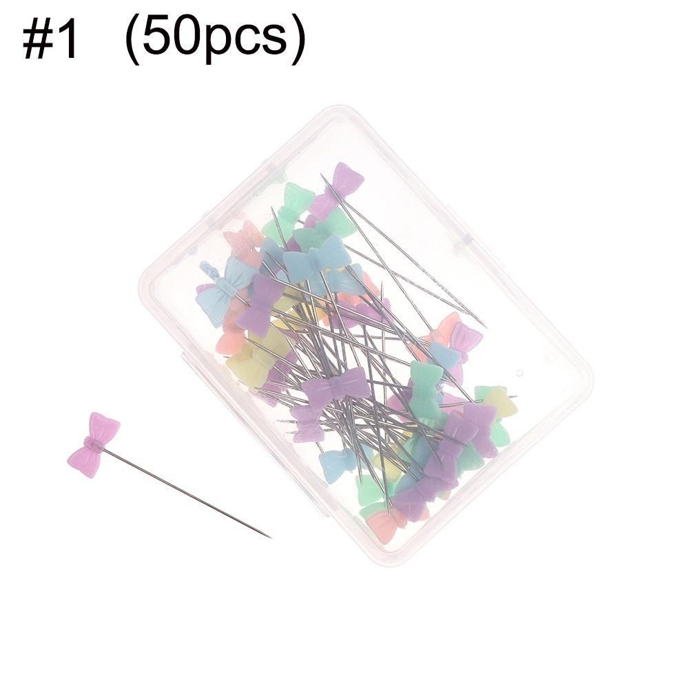 50pcs/100pcs Useful Needles Colorful Head Button Quilting Sewing Pin Patchwork