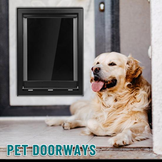 XL Hundeklappe, Kunststoff Hundeklappe, Extremwetter Hundeklappe, Riesige Hundeklappe für Große und Extra Große Hunde, Magnetische Position Große Hundeklappe
