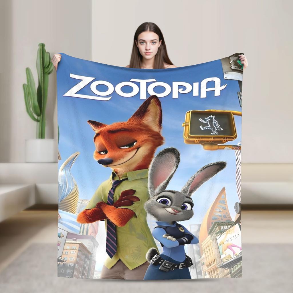 Zootopia Blanket Flannel Funny Warm Throw Blankets for Coverlet Winter