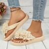 Fashion Fashionable Summer Women's Beach Slippers High Heel Thick Sole Non-Slip Floral PVC Outdoor Slip-On Casual Slippers Waterproof