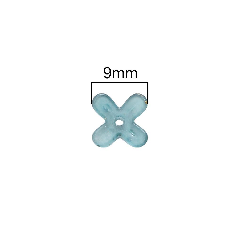 Acrylic Point Golden Bead Tetrapetal Flower Interval Scattered Beads For DIY Bracelets Necklaces Jewelry Making
