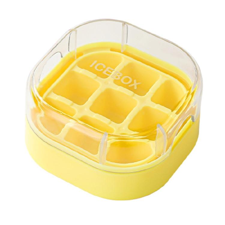 Multipurpose Silicone Ice Maker 9 Grid Easy To Disassemble Ice Cubes Tray with Lid Odor Resistant Kitchen Tool