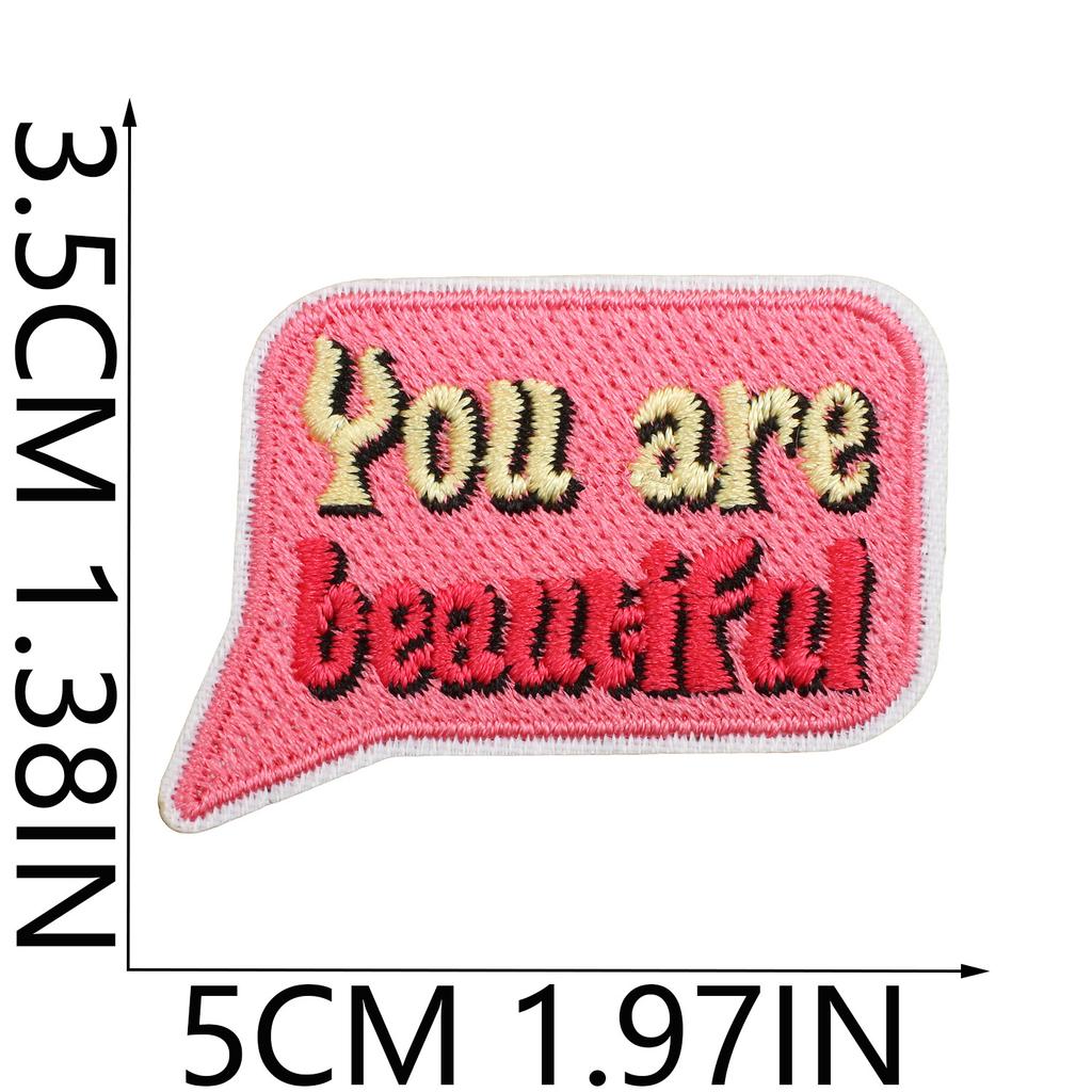 Encouragement Embroidery Cloth Sticker Bag Dress Inspirational Sun Embroidery Patch Positive Energy Patch Sticker Love Heat Transfer