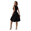 New Women's Slim Fit Round Neck Beaded Sleeveless Princess Dress S-XL