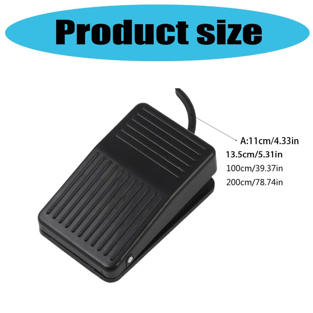 Nonslip Momentary Electric Power Foot Pedal Switches 10A 250V Pedal Controller SPDT 1NO 1NC Footswitch Easy To Install