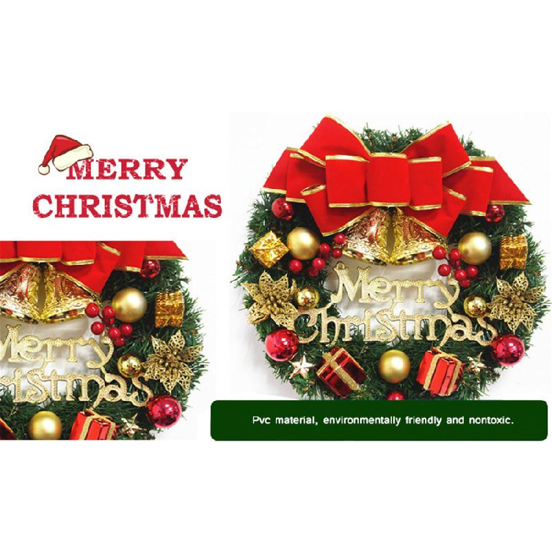 New 30cm Christmas Tree Wreath Door Hanging Garland Window Wall Ornament Xmas Decor