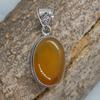 Huge Oval Cab Yellow Chalcedony 925 Sterling Silver Pendant Jewelry, Artisan Gift Boho Style Pendant