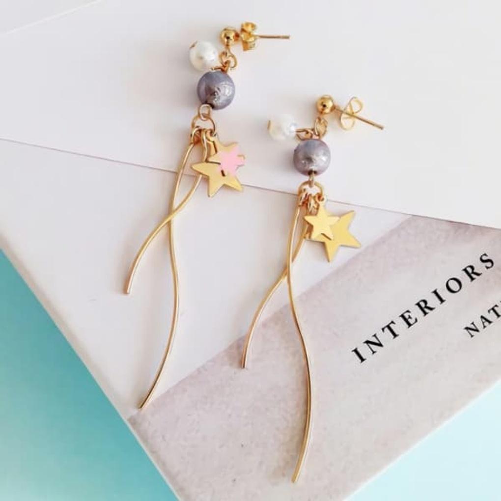 Women's Silver Needle Earrings Daily N1163