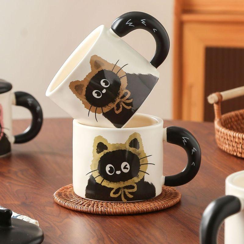 

Креативная керамическая чашка с крышкой, красивая чашка для марки, домашняя чашка для воды, кофейная чашка, чашка для завтрака, чашка для молока