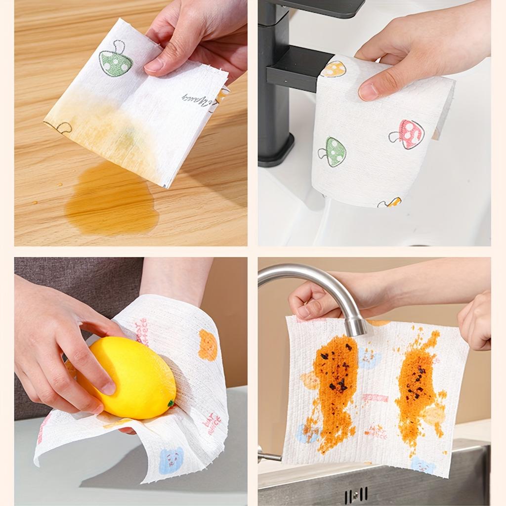 2 Roll, Lazy Rag, Disposable Kitchen Paper Towel, Washable Dry and Wet Towel, Dish Cloth, Non-stick Oil Rag, Degreasing Towel, Household Cleaning
