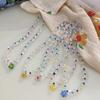 Beaded Necklaces Women Flower Pendant Chokers Artificial Crystal Material Party Jewelry Accessories Gift for Woman Girls